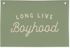 Long Live Boyhood Boys Room Decor, Sage Green Nursery Playroom Toddler Boy Linen