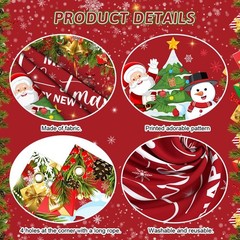 3Pcs Red Christmas Door Cover Snowflake Merry Christmas Banner Xmas New Year …