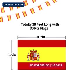 Spain Flag Spanish Flag, Small String Spain Flags Mini Spanish Flags Banner, Use