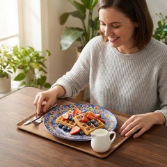 glowworm Dinner Plates, 10.5 Inch Ceramic Plates Set of 6, Bohemian 10.5″