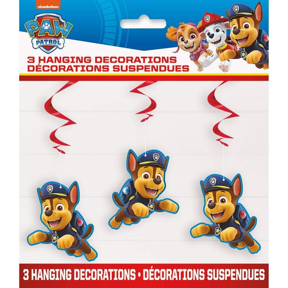 Paw Patrol Hanging Swirl Decorations – 26″ (Pack of 3) – Eye-Catching Party…