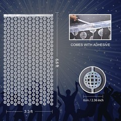 Disco Party Decorations, Disco Foil Fringe Curtains, 2 Pack