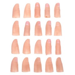20 Pcs Artificial Finger Tips Thumb Sleeve Extra Prosthetic Fake