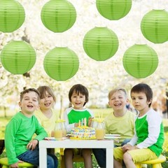 Sage Green Paper Lanterns Chinese Round Lanterns for Ceiling 12in sage green