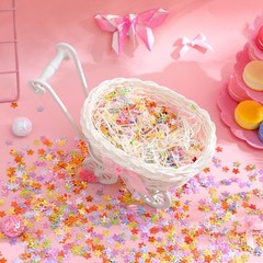 Flower Shape Confetti Ornaments 0.39 Inch 60G Colorful Party Table Decor