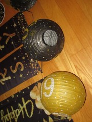 Happy 60th Birthday Party Yard Sign Set Black Gold 60 Birthday Banner Lot (N452)