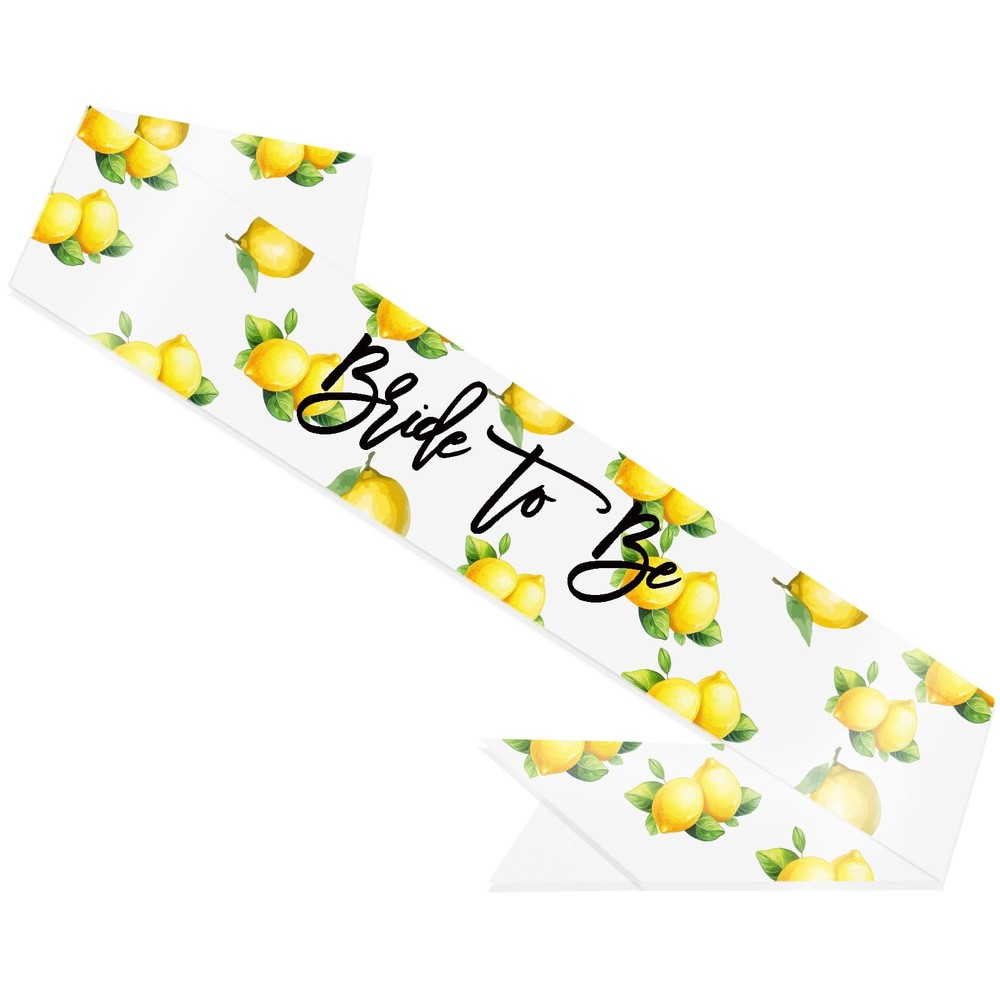 Lemon Bride to Be Sash – Capri Lemon Bridal Shower Decoration, I Found My Mai…