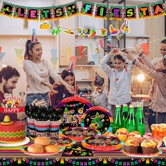 Fiesta Party Decorations Mexican Party Supplies Cinco De Mayo Tableware Plates