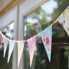 Vintage Floral Paper Bunting 13ft – Tea Party Decorations, Birthday & Baby Showe