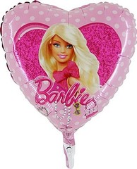 ® 18 Inch Heart Shaped Barbie Character Foil Balloon With Polka Dots – Kids P…