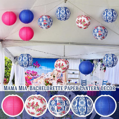 12 Pcs Mamma Bachelorette Party Decoration 10» Hanging Paper Lantern for Dancin