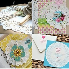 DECORA 180 Pieces White Round Paper Lace Doilies for Birthday Party and Wedding