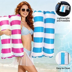 Inflatable Pool Floats Water Hammock for Adult, 2 Pcs Pool Rafts Lounge Chair…
