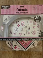 Paris decorations birthday baby shower graduation party supplies pink -lot of 4