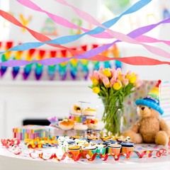 3 Roll Crepe Paper Streamers Decor Red,White,Black