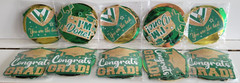 98 PIECES GRADUATION PARTY DECORATIONS CARDBOARD WITH GREEN AND YELLOW FOILS