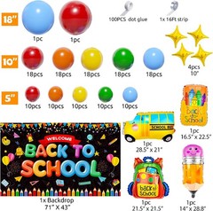 Back to School Decorations, 151PCS Back to School Balloon Garland Arch kit with