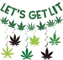 Weed Party Decorations for Adults Weed Marijuana 420 Decorations for Party Weed