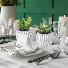 Winlyn Set of 3 Artificial Succulents Plants in Mini Gray and White Pots