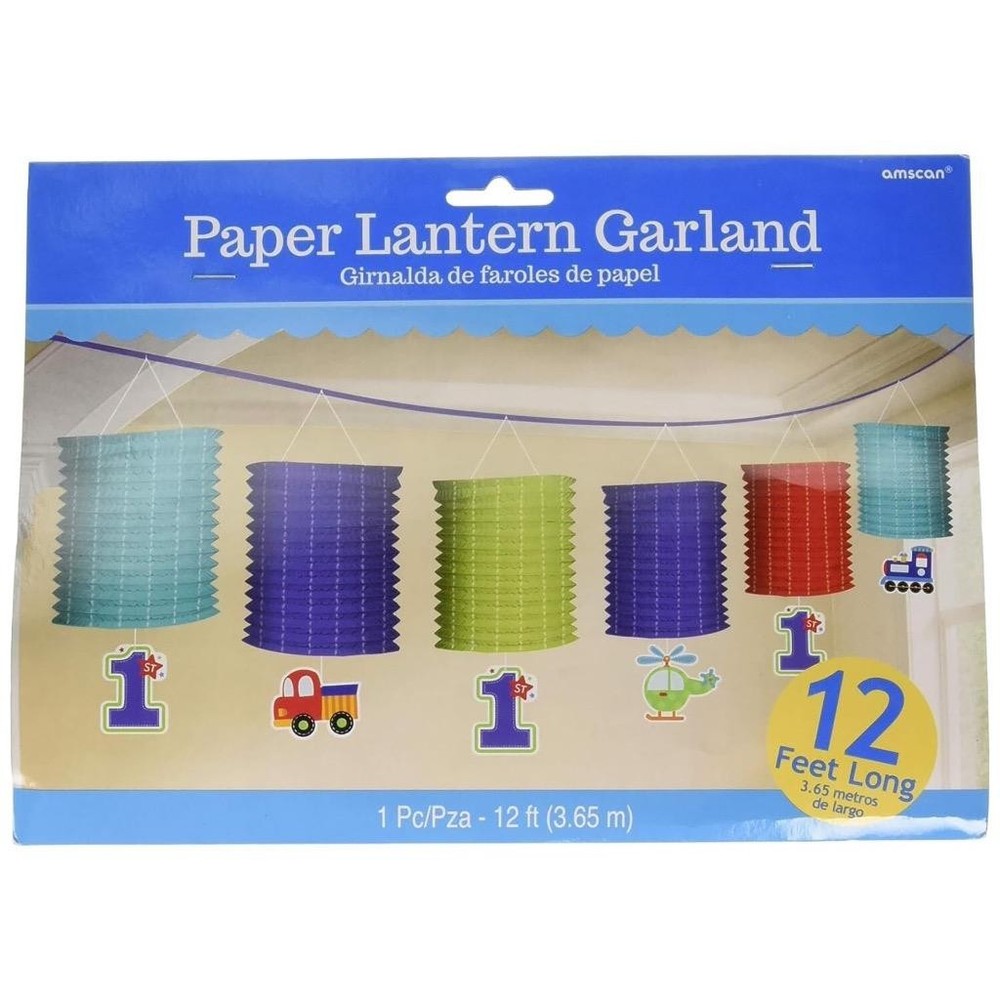 All Aboard Planes,Trains and Cars 1st Birthday Paper Lanterns Party Decorations