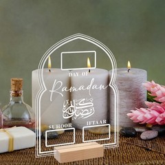 Ramadan Countdown Calendar Eid Mubarak Table Decoration Acrylic Home Decor TL