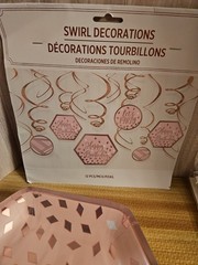 LOT Hexagon Blush Birthday Party Supplies