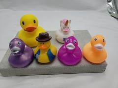 Lot of 6 Assorted Rubber Ducks Jeep Lovers Duckies