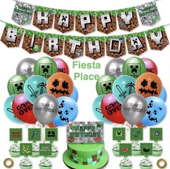 Minecraft Birthday Party Supplies,52Pcs Minecraft Decorations Banners
