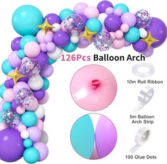 Unicorn Birthday Decorations Party Supplies for Girls, Purple Unicorn Balloon…