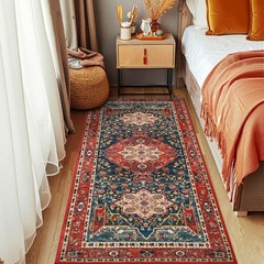 2×6 Rug Runners for Hallways, Non Slip 2′ x 6′ (Runner), Orange-red