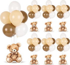 6 Sets Balloon Stand Kit for Table Bear Baby Shower Centerpieces with Balloon Ba