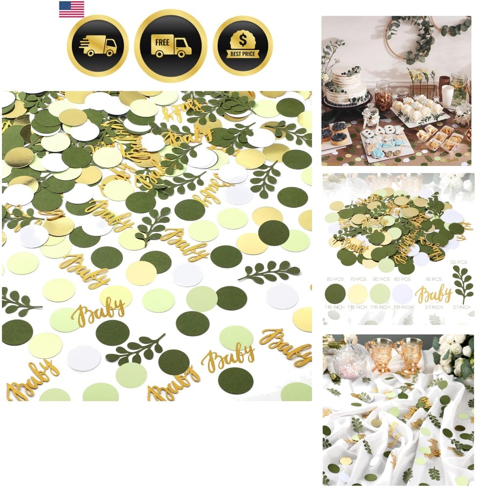400 Pcs Baby Shower Confetti Decorations Table Confetti Dots Gender Reveal We…