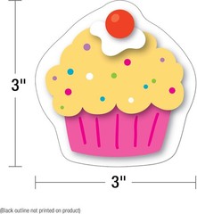 Carson Dellosa 36-Piece Cupcake Decorations, Colorful Cardstock Dessert Cutou…