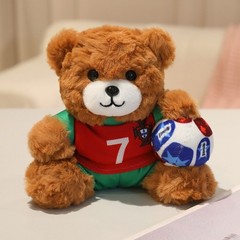 2026 Soccer Teddy Bear Plush Toy Stuffed Animal with Ball Fan Gift