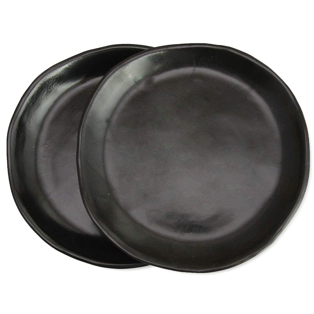 RoRo 7″ Hand Made Ceramic Appetizer Plates – Matte 7 inches, Black