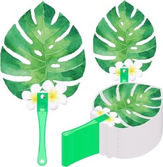 50 Tropical Palm Leaf Hawaiian Hand Fans – Perfect Party Favors for Any Event