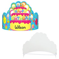 36 Pack Happy Birthday Crowns Paper Hats for Kids School Classroom Celebration