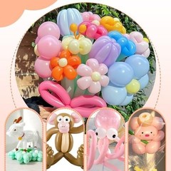 100 PCS Latex Twisting Balloons 260Q Balloons Assorted Color Long Balloons fo…