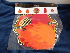 New Happy Birthday Large Cutouts, 7 Count, Firefighter Theme, 2013