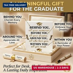 Graduation Decorations 2026 College Graduation Gifts Her for Him Quote Wood Box