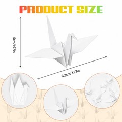 4 Pack 3D White Paper Crane Hanging Garlands Birds Streamers Garland Origami …