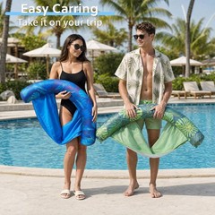 Best FindUWill Inflatable Pool Float Chairs for Adults 2 Pack Soft Fabric Cover