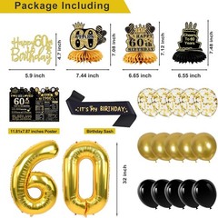 Stylish 60th Birthday Party Decorations with Paper Poms and Table Top Decor