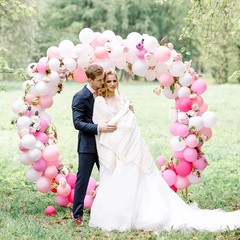 RUBFAC White Balloons 129pcs Different Sizes 18 12 10 5 Inch for Garland Arch, L