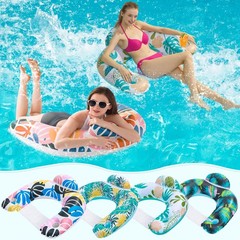 4 Pack Pool Floats Adult,Pool Floaties for Adults with Two Cup Holders Inflat…