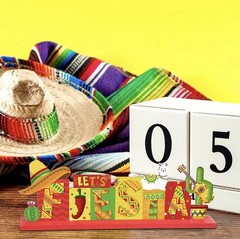 3 Piece Wooden Mexican Fiesta Table Centerpiece Signs Cinco De Mayo Taco Bar NEW