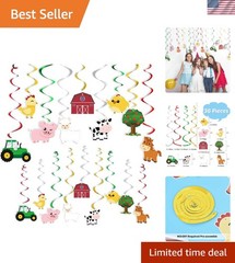 Farm Animals Hanging Party Decorations – Barnyard Theme Party Supplies Hangin…
