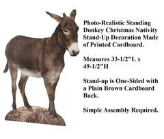 Photo Realistic Standing Cardboard Donkey Party Display Play Prop 33″Lx50″H #146