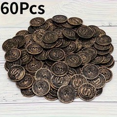 60 Skull and Cross Bones Coins – Pirate Theme Party