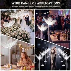 2 Pack Wedding Butterfly Floor Lamp Decorations Easy To Install for Party